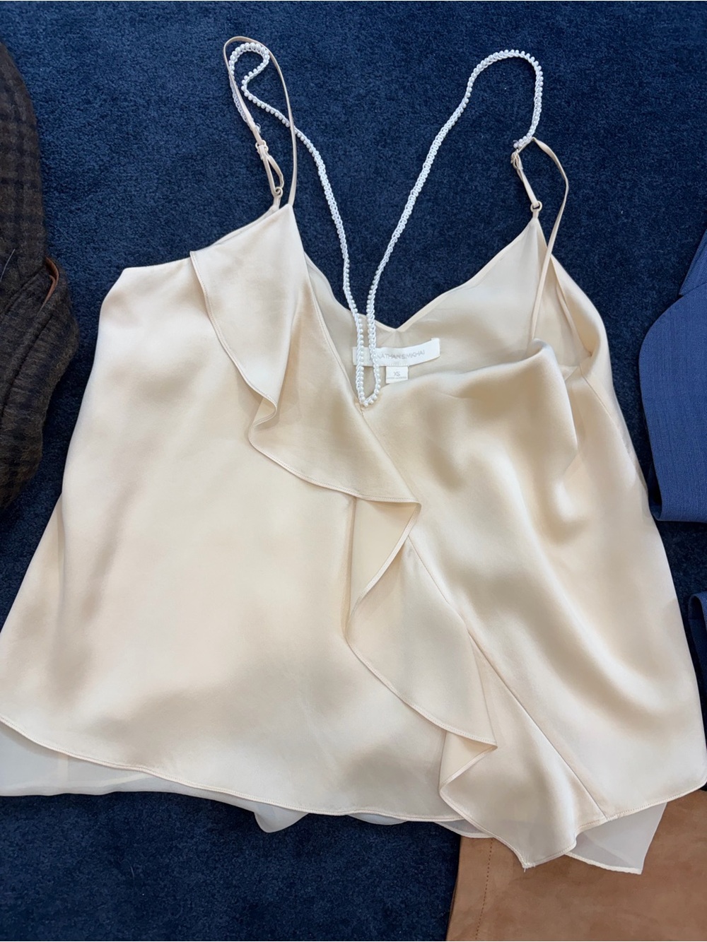 Jonathan Simkhai Cream Satin Camisole